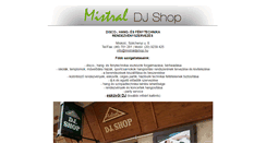 Desktop Screenshot of mistraldjshop.hu