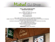 Tablet Screenshot of mistraldjshop.hu